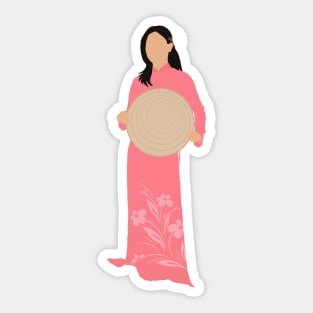 Ao Dai Minimal Sticker